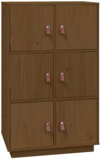 Highboard Honigbraun 67 x 40 x 108,5 cm Massivholz Kiefer [820175]