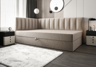 B&B Home Boxspringbett Boxbett Adelle VII (H3 Matratze Bonellfederung, Kopfteil, Seitenteil und Bettkasten)