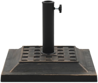 vidaXL Sonnenschirmfuß Quadratisch 12 kg Bronzefarben Polyharz 45207