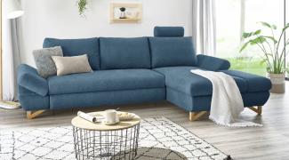 Ecksofa Skalm in blau 284 cm