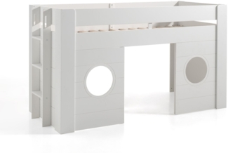 Hochbett Karella 215x96x120 Spielbett MDF Weiß