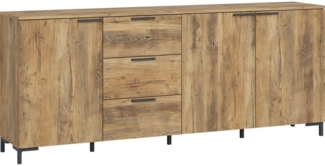 Kommode Alternative Sideboard 201 x 40 x 83,5 cm kastanie breslau 3-türig