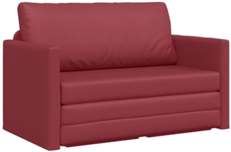 vidaXL Schlafsofa 110cm Weinrot Kunstleder 4106711