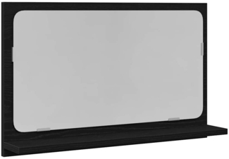 vidaXL Badspiegel Schwarz Eiche 60x10,5x37 cm Holzwerkstoff 862525