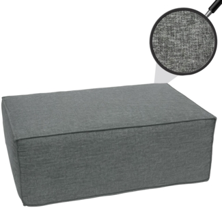 Ottomane/Zubehör für Sofa HWC-O54, Hocker Fußablage Recamiere Chaiselongue, Stoff/Textil 300g/m² 38x75x97cm ~ dunkelgrau