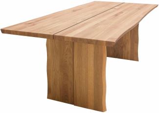 Baumkantentisch Massiv Danya 180 x 90 x 75 Esstisch Holz massiv Wildeiche geölt 12066-180090