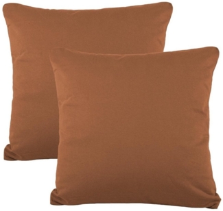 CelinaTex Kissenbezüge BeNature Kissenbezüge Kissenhüllen 2er Set 40x40 kastanienbraun
