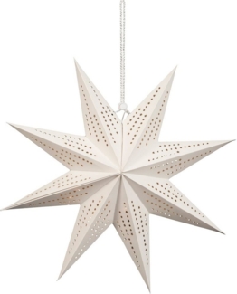 BONETTI LED Stern Weihnachtsstern, LED fest integriert, Warmweiß, Ø ca. 45 cm, Papierstern, mit 9 Spitzen, Weihnachtsdeko