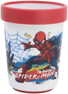 Spiderman Kindergeschirr ab 4 Jahren Tasse für Kinder mikrowellengeeignet 260 ml