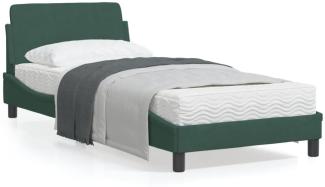 vidaXL Bettgestell "Dover" Dunkelgrün 90x200 cm Samt 373115