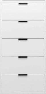 Kommode Erna 51x45x108 Kreidegrau matt Lack 14727