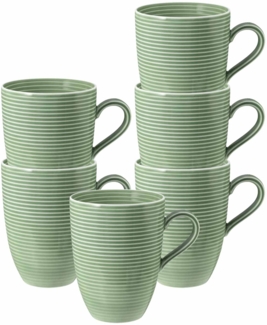 Seltmann Weiden Beat Color Glaze Kaffeebecher 350 ml 6er Set Salbeigrün - DS