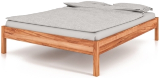 byoak Bett VENTO-A 160 x 200 aus Massivholz, ohne Kopfteil, Naturgeölt