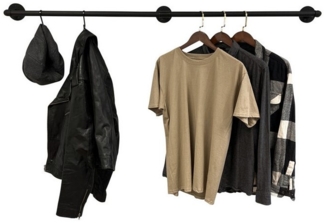 RSR Hangers Kleiderstange Kleiderstange Wandmontage Industrial Design Schwarz Jens