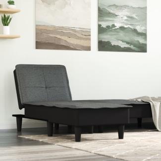 vidaXL Chaiselongue Dunkelgrau Stoff 352841