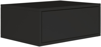Selsey 'Framme' Nachttisch hängend mit Schublade, Schwarz, 50 cm