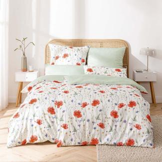 Estella Bettwäsche Monalie 7916 985 Bunt Mako Satin 155 x 220 + 80 x 80 cm