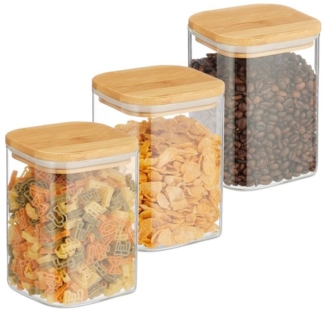 3er Set Vorratsgläser mit Deckel 900 ml 10043242