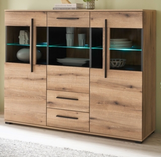 Highboard Design-D in Evoke Eiche 160 x 126 cm