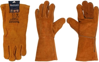 Grillhandschuhe 2er-Set Lederhandschuhe Grillzubehör Ofenhandschuhe BBQ Schutzhandschuhe Handschuhe Hitzebeständig