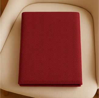 Plaid Mea Klassik in Bordeaux aus 100% Biobaumwolle 170x200cm, Sandiik, made in Stuttgart