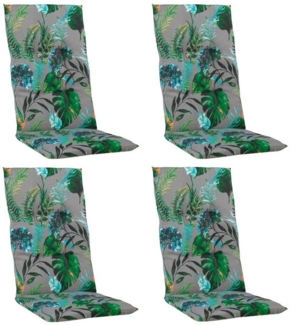 GO-DE Hochlehnerauflage PALMIRRI, B 48 x L 118 cm, Grau, 4er Set, (Set, 4 St), Gartenstuhlauflagen für Hochlehnstühle