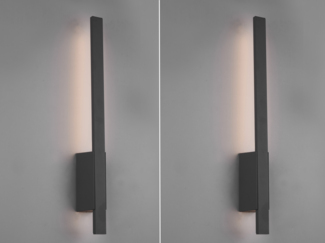 LED Außenwandleuchte 2er Set in Anthrazit - indirekte Wandbeleuchtung
