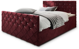 Masseno Boxbett MANDI 180x200 cm mit Bonell Matratze und Topper