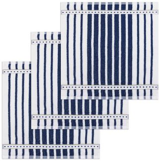 Kracht Geschirrtuch Blockstreifen, (Set, 3-tlg, Set), 3er Pack Frottee Küchenhandtücher (3 Stück) ca. 50x50cm Baumwolle