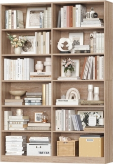 Homfa Bücherregal 188,7cm Standregal Büroregal Raumteiler, mit 12 Fächern, Holz, 120 x 30 x 188,7 cm