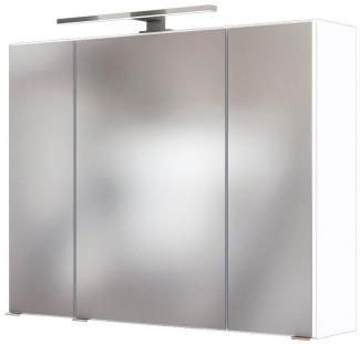 welltime Spiegelschrank Baabe Breite 80 cm, mit 3D-Effekt, dank 3 Spiegeltüren