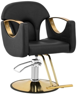 Physa Armlehnstuhl Friseurstuhl Barton Schwarz Barberstuhl Friseursessel 360°, Schwarz