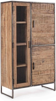 Highboard Elmer aus Akazienholz, 3 Türen