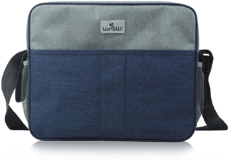 Lorelli Wickeltasche mit Wickelunterlage 3 Innenfächer Außenfächern Schultergurt blau grau
