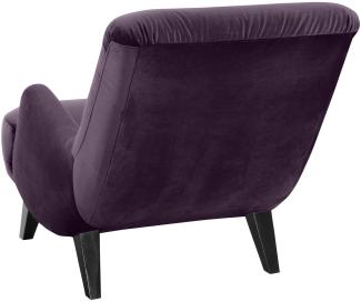 Brandford Sessel Samtvelours Purple Buche Schwarz lackiert