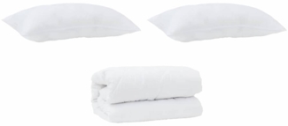 vidaXL Bettdecken Set 3 pcs Weiß Mikrofaser und Daunenfedern 3377981