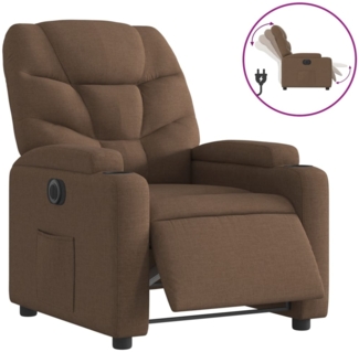 vidaXL Relaxsessel Elektrisch Braun Stoff 3204576
