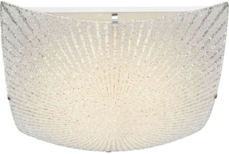 Deckenleuchte Wohnzimmer LED Deckenlampe Schlafzimmer Eckig Glas 40 cm 40449-18