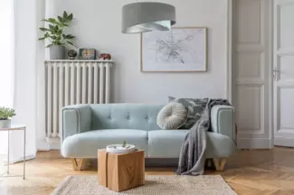 BPS Koncept 060-126 Hängeleuchte Galaxy grau, minzig, Marmor, Silber 1 x E27 Ø 50cm H:105cm dimmbar