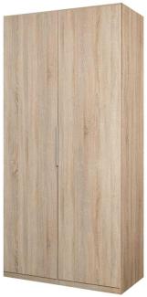 FORTE Cadixo Kleiderschrank, Holzwerkstoff, Beige, 100,9 x 212,9 x 58,9 cm