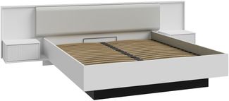 Stauraumbett >NEKTARIUS< Lift-Lattenrost, Bettanlage, Secret grey - 309,2 x 92,9 x 213,3 cm (BxHxT)