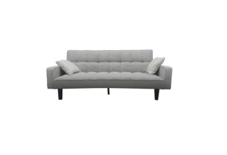 HTI-Living Schlafsofa Schlafsofa Brigga One Grau, Stück 1 Teile, Funktionscouch inklusive 2 Zierkissen