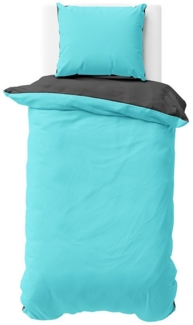 Visaggio Bettwäsche Mikrofaser Allergiker geeignet Doubleface Wendebettwäsche, Microfaser, 2 teilig, Modern Uni Doubleface Wendebettwäsche