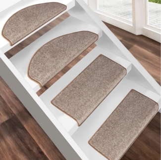 Floordirekt Stufenmatte Sundae 1A, Erhältlich in vielen Farben & Größen, Treppenschutz, Halbrund, Höhe: 13,5 mm