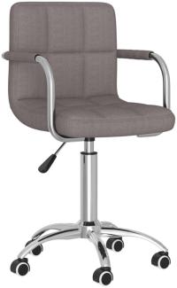 vidaXL Esszimmerstuhl Drehbar Taupe Stoff, Drehbar [3087978]