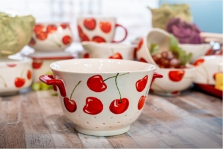 Neuetischkultur Küchensieb Küchensieb Keramik gemustert, Keramik, (Stück, 1-St, 1 Küchensieb), Seiher