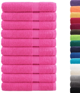 vidaXL Premium-Handtücher SOLUND 10 Stk. Rosa 100x200 cm 600 g/m² 137535