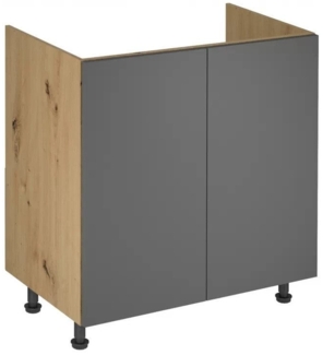 ROYAL24_MARKT Spülenunterschrank - Perfekte Basis für Ihre Spüle. (Küche Spülenunterschrank, 1-St, Langen - D80Z) Zeitlos - Exklusiv - Top Qualität.