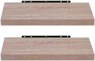 EUGAD Wandregal Wandboard 2er Set Hängeregal Holz Board Modern Eiche Gelb 40x22,9x3,8cm 0114QJ-2