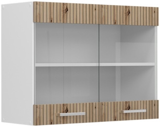 Küchenglasschrank R-Line Artisan-Eiche 80 cm Vicco